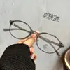 Óculos para Leitura Oval Qian Ai Novo Toque de Alto Padrão Armação Preta TR90 Armação para Óculos de Miopia Espelho Liso Retrô para Look Sem Maquiagem