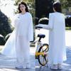 Impermeable Extendido para una Persona Eva de Moda Esmerilado, Poncho de Lluvia de una Pieza Engrosado para Senderismo, Portátil Impermeable para Viajes al Aire Libre