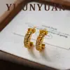 Novos Brincos Elegantes Versáteis Exquisitos em Forma de C com Zircônia Escovada e Espiga de Trigo, Estilo Francês, com Toque de Luxo Leve e Sofisticado para Mulheres