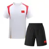 Traje Deportivo de Camiseta de Manga Corta de Secado Rápido con Cuello Redondo Chino de Verano y Pantalones Cortos Uniformes de Entrenador para Padres e Hijos Personalización Grupal al por Mayor