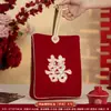 Bolsa de mano para boda, bolsa de regalo, recuerdos, sobres rojos especiales bordados en terciopelo para los novios, colección completa de artículos para bodas