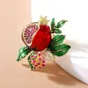 Broche Flor de Granada Alto Grado Temperamento Femenino Goteo de Aceite Ramillete Nicho Sentido de Alto Grado Pin Antideslizante Exquisito Accesorios para Traje