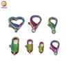 Fabricante Personalizado Liga de Zinco Fecho Lagosta Acessórios Chaveiro Galvanoplastia Estilo Coração Colorido Fivela Pendurada Fivela Camarão Atacado