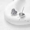 Pendientes de oro auténtico chapados en cobre de 18 quilates con forma de corazón irregular, con efecto rizada, para hacer tú mismo, accesorios para aretes.
