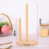 Soporte de Madera para Servilletas de Papel Cocina Restaurante Vertical Estante de Madera para Rollos de Papel Estante para Film Plástico Soporte para Trapo Perezoso