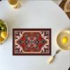 Individual de Mesa de Cocina Multicolor Bohemio Transfronterizo de Amazon Retro Moderno Geométrico Arte Abstracto Decorativo para Mesa de Comedor