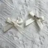 Broche de lazo de 4 cm lindo pasador corazón de niña algodón satén hecho a mano insignia diy ropa calcetines cinta joyería