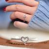 Anillo de Amor Simple Exquisito Caliente de Venta Transfronteriza Moda Coreana Anillo de Cola de Corazón de Durazno Anillo Delgado para Mujer en stock Anillo