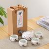 Juego de té con glaseado de copo de nieve Juego pequeño regalo de empresa juego de cerámica promoción de apertura regalo para la mano una tetera cuatro tazas venta al por mayor