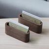 Portatarjetas de Nogal Negro Super Art Portatarjetas de Madera Maciza Caja de Almacenamiento de Tarjetas de Visita Nueva China Juego de Cajas Portatarjetas de Visita Logo Tallado