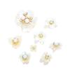 Pétalos de Concha Imitación de Múltiples Hojas con Centro de Flor de Perla Incrustada Accesorios Plato de Flor de Resina Accesorios para Joyería DIY Materiales Venta al por Mayor