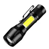 Lanterna LED de Alta Luminosidade Transfronteiriça, Recarregável, Multiuso, Longo Alcance, Portátil, Ultra Brilhante, Mini Lanterna Lateral Portátil Doméstica