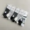 Meias Esportivas Junqi 6767 Estilo Novo Primavera e Verão Algodão Penteado Cano Curto Feminino, Modernas, Fashion, Malha Respirável, Versáteis para Estudantes