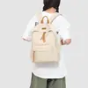 Mochila negra minimalista transfronteriza para estudiantes universitarias, bolsa ligera de gran capacidad para portátil, mochila elegante y mochila escolar