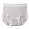 Calcinhas de seda gelada para mulheres com fundo de seda de amoreira, respiráveis e finas para o verão, calcinhas de renda femininas sexy e confortáveis de cintura alta