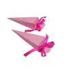 Caixa Cônica Pontiaguda Retangular, Caixa de Embalagem para Presente Cônica Pontiaguda em Formato de Coração, Caixa de Doces para Aniversário Infantil, Caixa Rosa para Chocolate