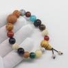 Pulsera de Dieciocho Semillas, Pulsera de Ágata Bodi de Dieciocho Tesoros Múltiples Ojo de Tigre, Se Puede Grabar con la Decimoctava Semilla de Lingyin