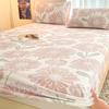 Lençol de Cama Ajustado de Veludo Coral Leite Espesso de Inverno Peça Única Colcha com Forro de Lã Protetor de Colchão Simmons Quente Conjunto de Três Peças