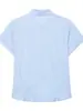 Roupas Femininas Transfronteiriças Chegadas de Verão 2026 Moda Estilo Europeu e Americano Versátil Camisa de Popeline com Detalhe de Nó para Mulheres 2904/256