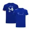 Verão 2023 novo traje de corrida F1 de manga curta uniforme da equipe Red Bull camiseta casual de poliéster com impressão 3D