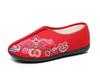 Zapatos de algodón de dos piezas, de suela blanda moldeada por inyección, para mujer, de invierno, con forro de algodón, de tela bordada, zapatos planos casuales de suela blanda para embarazadas.