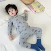 Traje de Otoño e Invierno Grueso sin Huesos con Dibujos Animados de Cerdo Feliz para Niños, Pantalones Largos, Suéter de Algodón Lija para Bebés Niños y Niñas