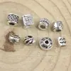 Nuevo Aleación Retro Plata de Tíbet DIY Cuentas de Aleación con Agujero Grande Cuentas Espaciadoras Accesorios Pulsera Joyería Accesorios