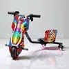 Triciclo de Drift 250W com ajuste de 3 velocidades, triciclo de drift elétrico para crianças, kart de drift