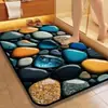 Tapete de chão para banheiro tridimensional transfronteiriço, tapete antiderrapante, tapete de chão de pedra e terra de diatomáceas, tapete para pés de secagem rápida e absorvente para entrada de banheiro