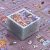 100 pegatinas PET para diario personalizadas, no repetidas, linda chica de dibujos animados, lindas, impermeables, para cuaderno, pegatinas goo card, al por mayor