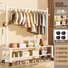 Varal de roupas interno, adequado para quartos e varandas, um cabideiro doméstico, um varal de roupas móvel e autoportante