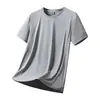 Camiseta de Verano para Hombre de Manga Corta, Dos Botones, Seda de Hielo, Alta Calidad, Venta Caliente Deportiva, Secado Rápido, Transpirable, Holgada, Talla Máxima 8XL