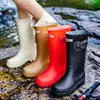 Botas de Lluvia Impermeables de Moda para Mujer, Botas de Lluvia Altas para Adultos con Hebilla, Zapatos Largos de Agua para Exteriores, Botas Martin, Botas de Nieve, Botas de Lluvia