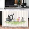 Cortina para gabinete de cocina, cortina para puerta de gabinete, tela antipolvo sin perforaciones, cortina corta con velcro, zapatero para mesa inferior, cortina fea