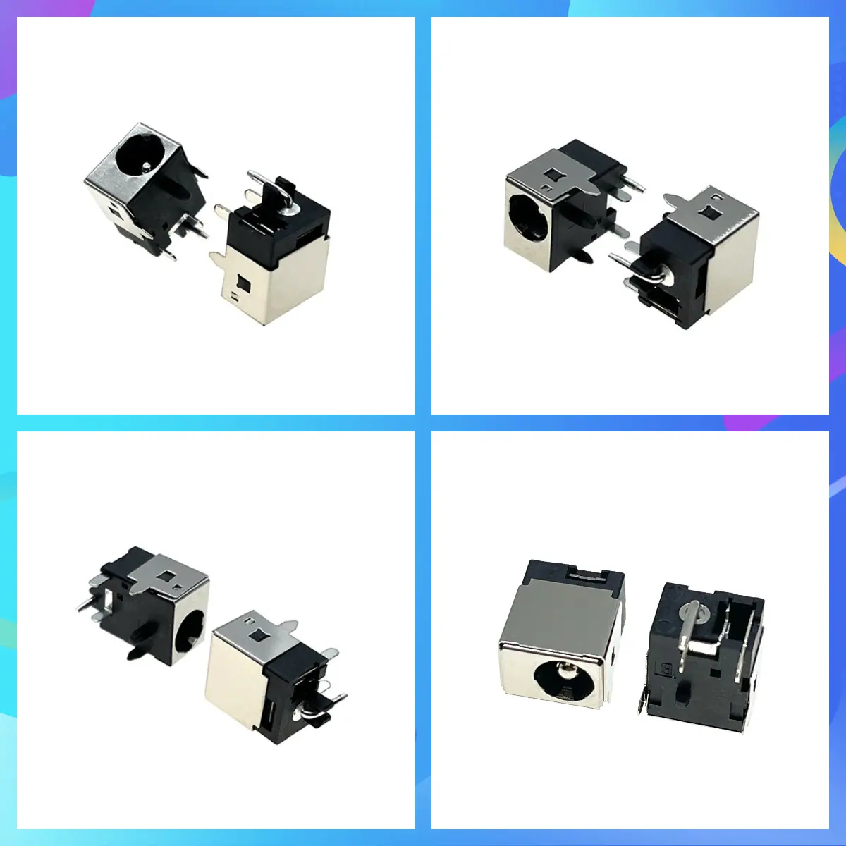 DC插座DC-044-02镀银一体针