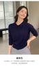 Cárdigan de cachemira con cuello polo para mujer, suéter corto deshirt para otoño e invierno, chaqueta pequeña base de lana, manga larga retro 2025