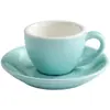 Taza Creativa para Cappuccino de 75ml Taza para Latte Art Taza de Café y Platillo Juego Taza Colorida Europea para el Té de la Tarde Taza para Espresso