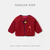 Liderando o CaminhoRoupas Infantis Dudu Jaqueta Vermelha Festiva de Ano Novo para Meninos - Roupa de Ano Novo para Bebês Meninos