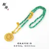 Colgante de Brújula de Ocho Tesoros Giratoria de Filigrana Hueca Chapado en Oro de Larga Duración con Collar de Cuerda Trenzada Hecho a Mano, Joyería al por Mayor Estilo Chino