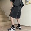 Calças Jeans Masculinas Estilo Americano Retro Modelagem Casual Shorts para Adolescentes