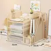 Caja organizadora de cosméticos, un estante de almacenamiento de escritorio elegante y lujoso, un estante de almacenamiento de gran capacidad y multicapa para productos de cuidado de la piel, perfecto para un tocador