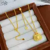 Loja de Ouro Mesmo Estilo Areia Dourada Joias Filigrana Cadeia de Suéter Estilo Étnico Design de Nicho Cadeia de Suéter Atacado