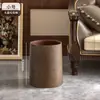 Cesta de Papel de Venta Directa con Doble Juego de Cubos de Basura Domésticos de Gran Capacidad, Nuevo Estilo Diseño Retro Madera para Cocina y Sala de Estar