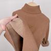 Suéter de otoño e invierno versátil para niños, engrosado, de una sola pieza, de terciopelo, cálido, suéter base de punto para bebé, elástico, cuello alto para hombres y mujeres