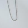 Collar de cadena de clavícula de acero de titanio con diseño de oruga brillante y estilo frío y sencillo de moda transfronteriza.