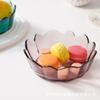 Cuenco de vidrio de Phnom Penh con patrón de martillo, apto para el hogar, plato de fruta transparente irregular, cuenco de vidrio de estilo japonés, cuenco para ensalada de frutas, venta al por mayor