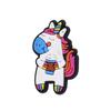 Hebilla decorativa para zapatos con agujeros de goma suave de PVC con diseño de unicornio de dibujos animados, con borde cruzado, para bricolaje, con diseño de flores, accesorios para hebillas de zapatos.