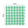 Guardanapos Descartáveis Xadrez de Renda Quadrado Transfronteiriços Guardanapos para Festa de Feriado Guardanapos Coloridos para Hotel Restaurante Ocidental