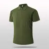 Nueva polo de punto de manga corta para hombre 2026, media cremallera, diseño calado, adecuado para hombres jóvenes y de mediana edad, moderno y casual