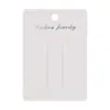 Tarjeta de Papel para Pasadores de Cartulina Blanca Engrosada de 7 cm, 400 g, Impresión Plateada Caliente, Modelo Nuevo Transfronterizo, Grande, Mediano y Pequeño para Joyería